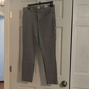 GAP Black and White Gingham Pants